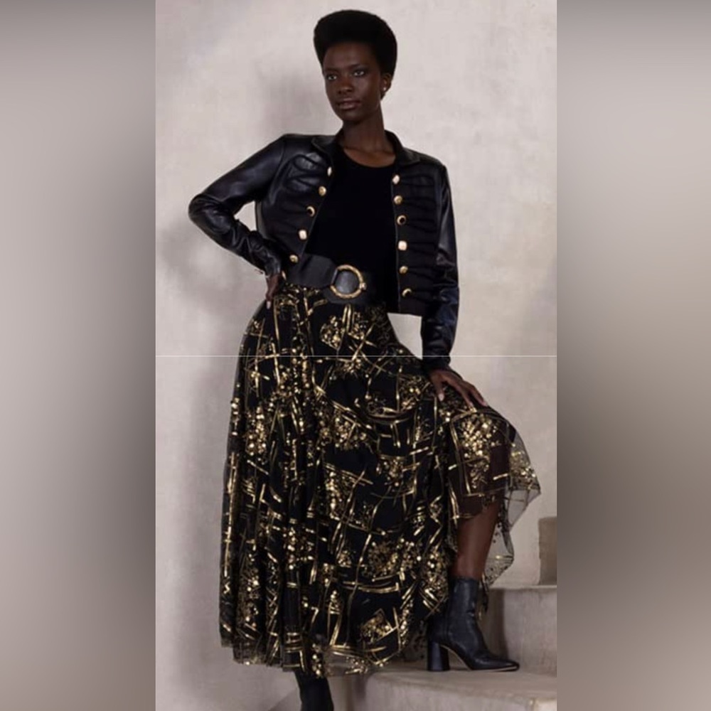 Making the Cut Season 2 Episode 7 Winning Look Andrea's Sequin Skirt 2X